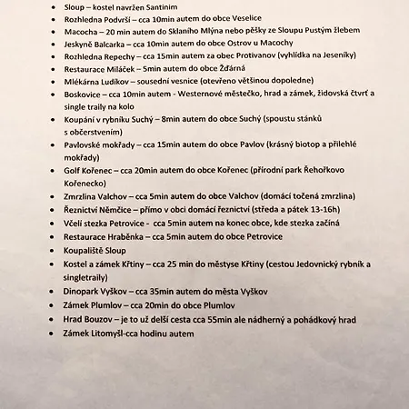 Němčice U Boskovic Appartamento